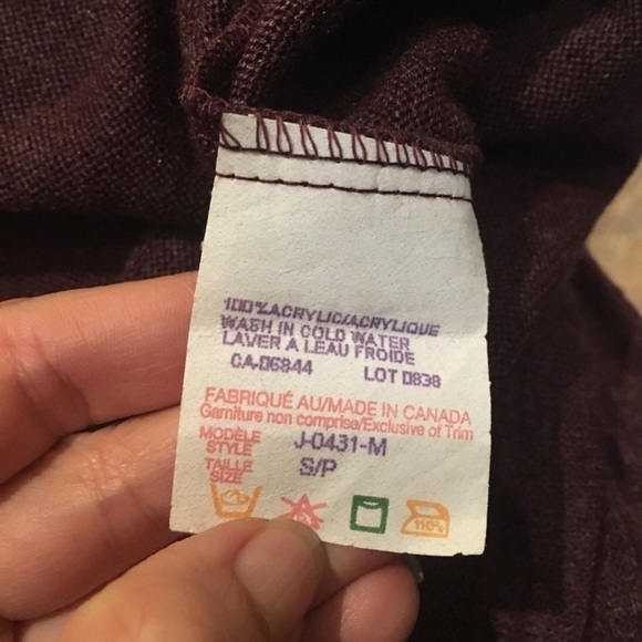 MATERNITY Purple Turtleneck Sweater Size Small - Picture 5 of 5